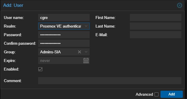 Add User cgre Admins-SIA