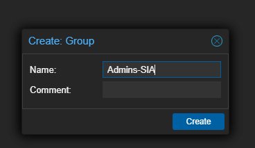 Create Group Admins-SIA