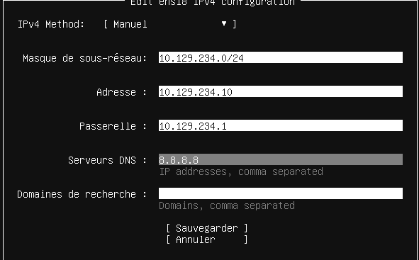 IP statique 10.129.234.10/24