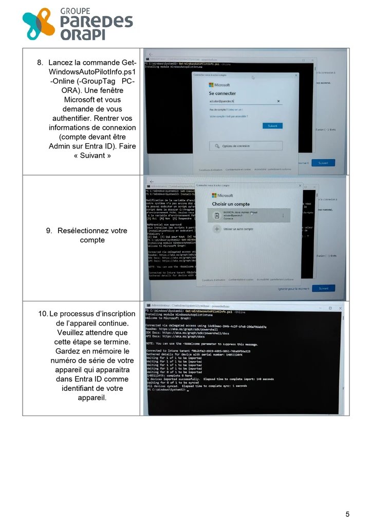 Étapes 8-10 authentification Intune