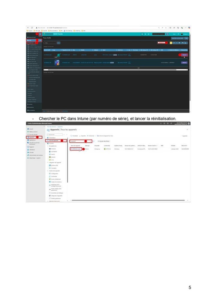 Procédure retour PC — p.5